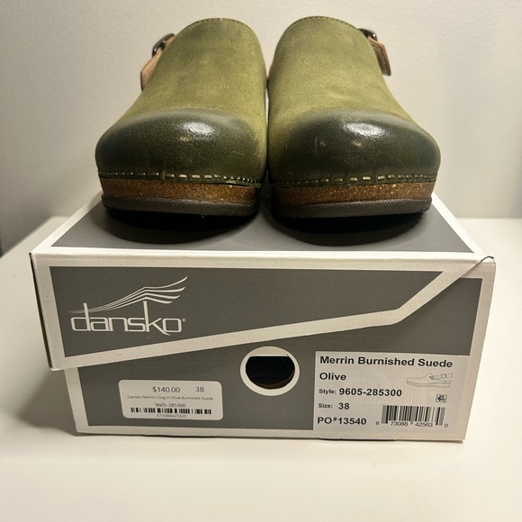 DANSKO Olive Green Leather Slingback Clogs - Picture 6 of 9